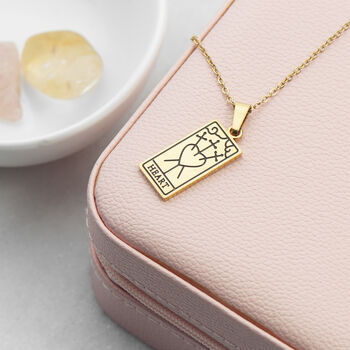 Personalised Heart Tarot Card Necklace, 3 of 6