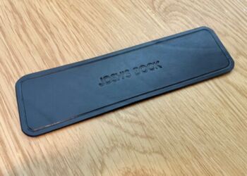 Personalised Handmade Black Leather Bookmark, 3 of 12