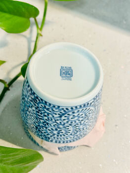 Set Of Two Japanese Blue Ornate Drinking Tea Cups, 3 of 3