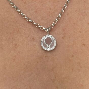 Balloon Sterling Silver Charm Necklace, 3 of 4