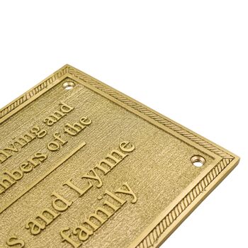 Personalised Memorial Brass Wall Plaques, 6 of 8