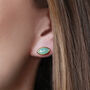 Marquise Gemstone Stud Earrings, thumbnail 3 of 4