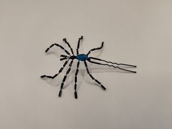 Handcrafted Beaded Spider Hair Pin – Halloween Accessory, 7 of 8