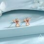 Sterling Silver Angel Stud Earrings, thumbnail 5 of 12