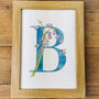 B Is For Bluebells Initial Print, Personalised, thumbnail 2 of 5