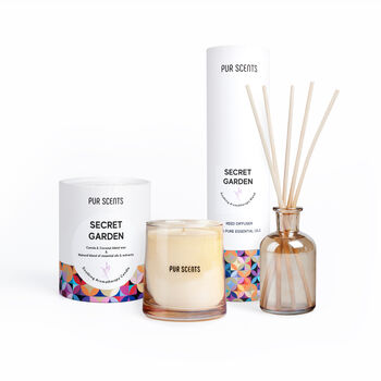 Secret Garden Scented Candle And Reed Diffuser Duo, 4 of 7