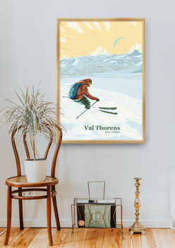 Val Thorens Ski Resort France Travel Poster Art Print, 5 of 8