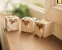 Three White Wooden Heart Tealight Candle Holders Decor, thumbnail 1 of 6