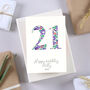 Personalised Liberty Age Number Kids Birthday Card, thumbnail 2 of 8