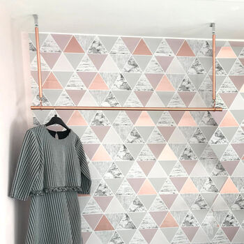 Copper Clothes Hanging Rail, 2 of 7
