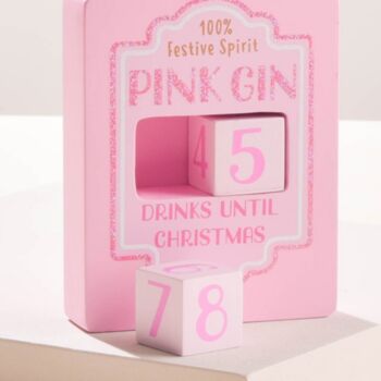 Personalised Gin Christmas Countdown Blocks, 2 of 3