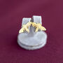 Gold Plated Bee Stud Earrings, thumbnail 2 of 4