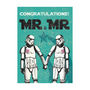 Original Stormtrooper Mr And Mr Wedding Card, thumbnail 2 of 3