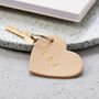 Personalised Embossed Leather Heart Keyring, thumbnail 3 of 6