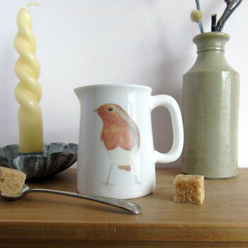 Robin Fine Bone China Mini Jug, 2 of 7