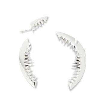 Shark Bay Earrings Silver, 2 of 6