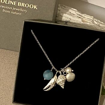 Silver Beachcomber Shell Charm Necklace, 7 of 7