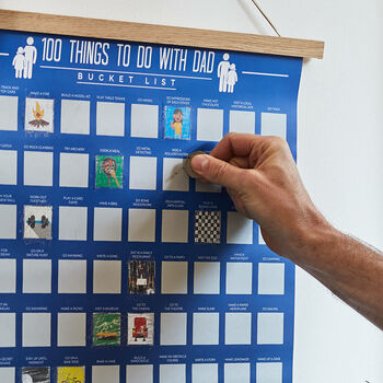 100 Things To Do With Dad Scratch Poster, 2 of 4