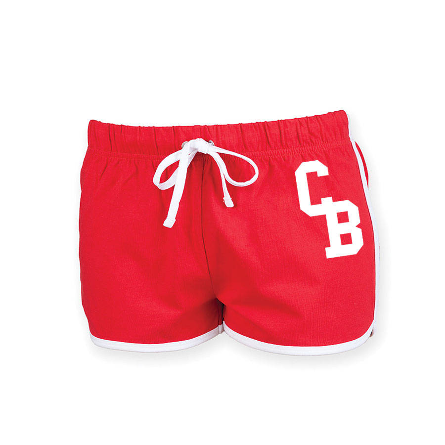 Personalised Monogram Ladies Retro Shorts By Forever After | notonthehighstreet.com