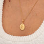 Engraved Gold Plated Sagittarius Zodiac Necklace, thumbnail 4 of 10