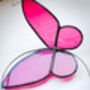 Cathedral Rose Pink Butterfly Stained Glass, thumbnail 2 of 7
