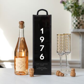 Personalised 50th Birthday Bottle Box Gift, 2 of 8