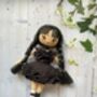 Wednesday Addams Doll, Handmade Crochet Doll, thumbnail 8 of 8