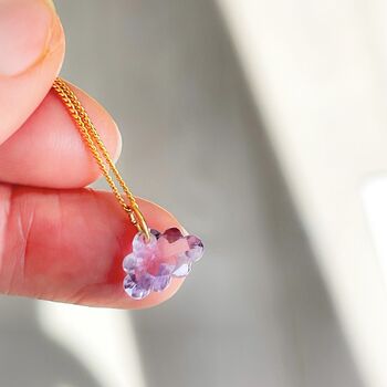 Amethyst Gemstone Cloud Necklace On Gold Vermeil, 6 of 6