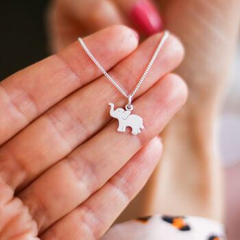 Sterling Silver Elephant Necklace, 3 of 8