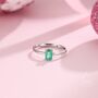 Sterling Silver Natural Green Onyx Oval Ring, thumbnail 1 of 10