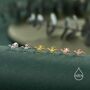 Extra Tiny Pterosaurs Flying Dinosaur Screw Back / Internally Threaded Flat Back / Stud Earrings In Sterling Silver, thumbnail 7 of 12