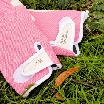 Personalised Leather Gardening Gloves, 5 of 8