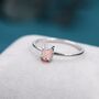 Pink Opal Oval Ring In Sterling Silver, thumbnail 4 of 12