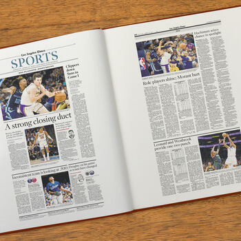 La Clippers Personalised Nba Basketball Gift Newspaper Book, 8 of 12