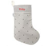 Mutts And Hounds Grey Star Christmas Stocking, thumbnail 3 of 4