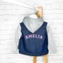 Personalised Varsity Kids Denim Jacket, thumbnail 3 of 6