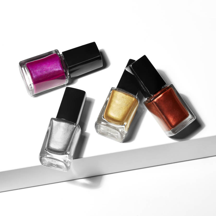 metallic nail polish bundle of four by apharsec | notonthehighstreet.com