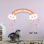 Personalised Rainbow And Clouds Wall Sticker, thumbnail 1 of 2