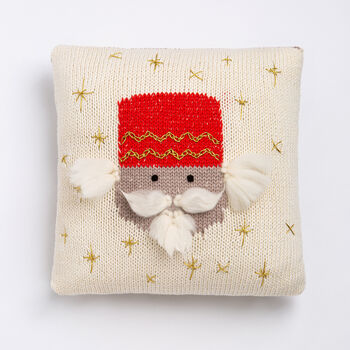 Nutcracker Cushion Cover Easy Knitting Kit, 2 of 10