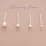 Sterling Silver Ball Stud Personalised Earrings, thumbnail 3 of 9