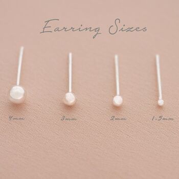 Sterling Silver Ball Stud Personalised Earrings, 3 of 9