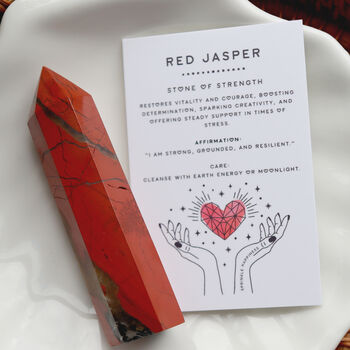 Red Jasper Crystal Tower With Optional Mini Crystal, 4 of 9