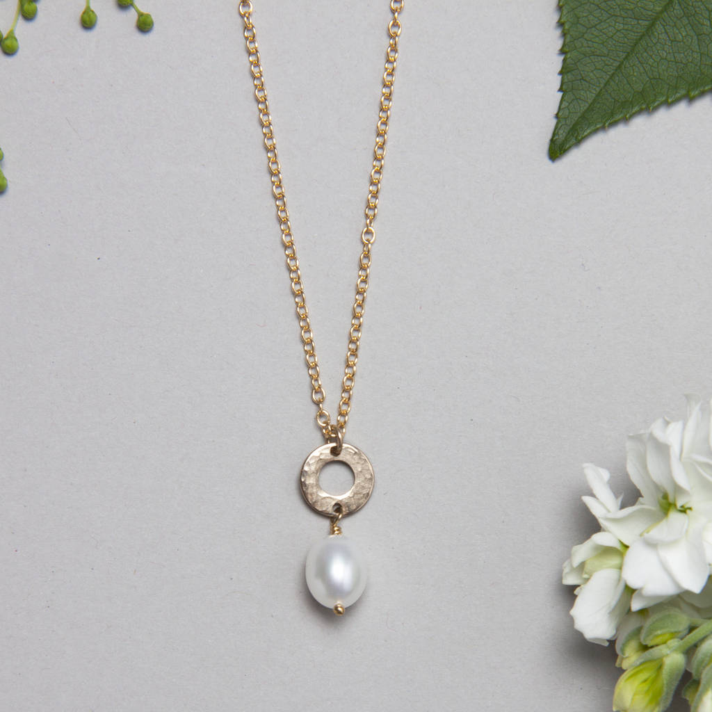 Gold Plated Or Sterling Silver Drop Pearl Pendant By Lulu + Belle ...