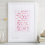 'I Love You' Hand Finished Hearts Art Print, thumbnail 1 of 2