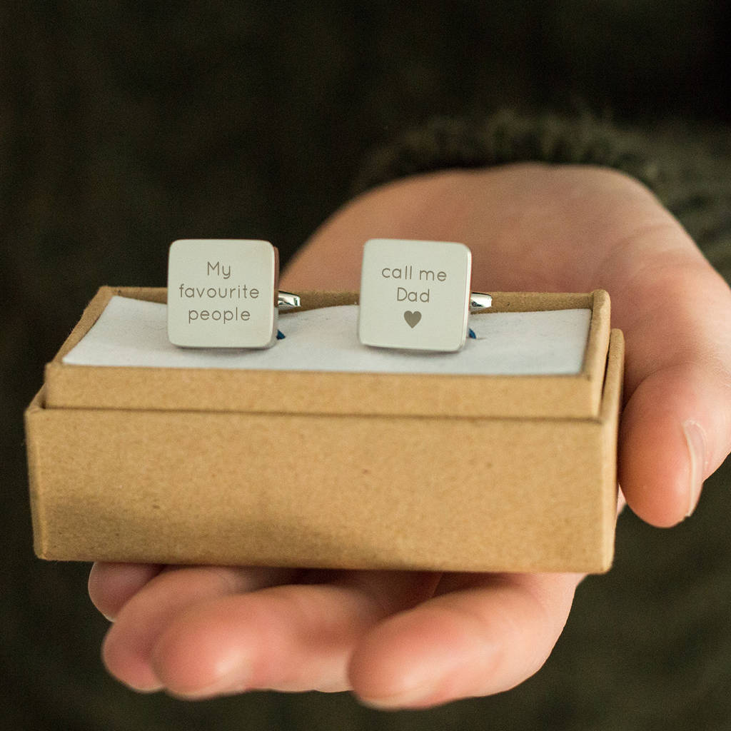 Image of 'My Favourite People Call Me Daddy' Square Cufflinks