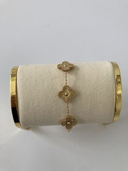 Gold Clover Charm Bracelet, 3 of 4