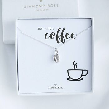 Personalised Coffee Bean Necklace, Coffee Lover Gift, Christmas Gift, 2 of 10