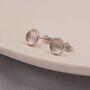 Sterling Silver Natural Quartz Crystal Stud Earrings, thumbnail 2 of 10