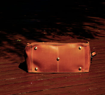Genuine Leather Front Pocket Weekender, 10 of 11