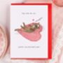 Funny Tabby Cat Meow Valentine Card, thumbnail 1 of 4